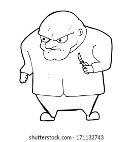cartoon evil man