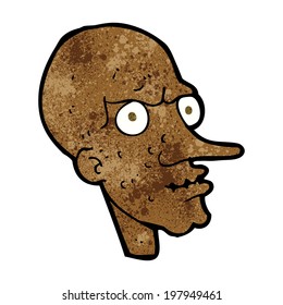 caricatura del viejo malvado