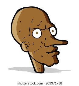 caricatura del viejo malvado