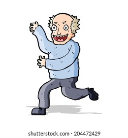 Cartoon Evil Old Man Stock Vector (Royalty Free) 204472429 | Shutterstock