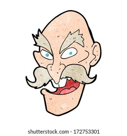 cartoon evil old man face