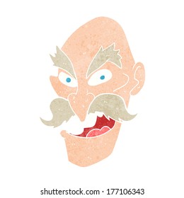 cartoon evil old man face