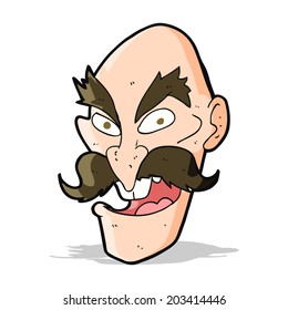 cartoon evil old man face