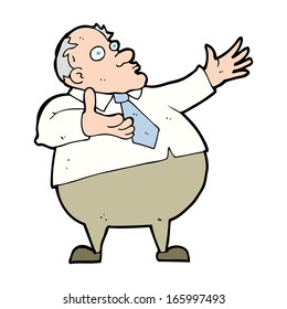 cartoon exasperated middle aged man