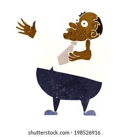 cartoon exasperated middle aged man
