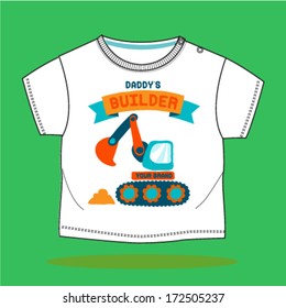 Cartoon Excavator. Vector illustration
