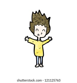 Cartoon-begeisterter Junge
