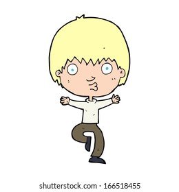 cartoon excited boy