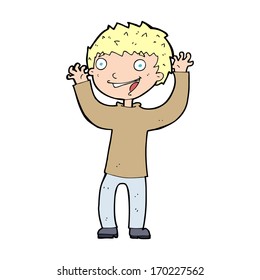 Cartoon-begeisterter Junge