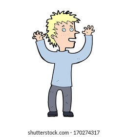 cartoon excited boy