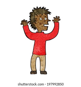 cartoon excited boy