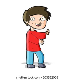 Cartoon-begeisterter Junge