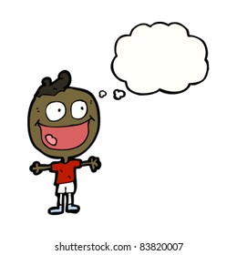 cartoon excited boy