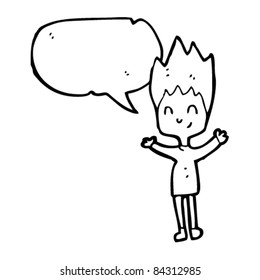 Cartoon-begeisterter Junge