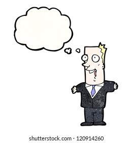 cartoon excited businessman