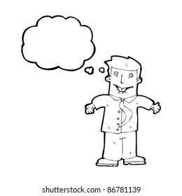 cartoon excited businessman