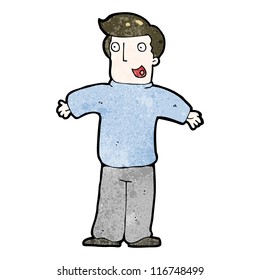 cartoon excited man