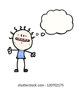 cartoon excited man