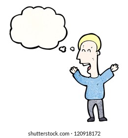 cartoon excited man