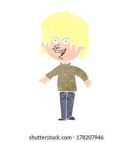cartoon excited man