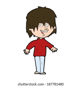 cartoon excited man