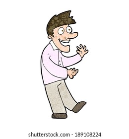 cartoon excited man