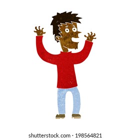 cartoon excited man