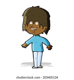 cartoon excited man