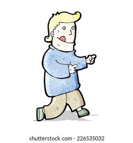 cartoon excited man
