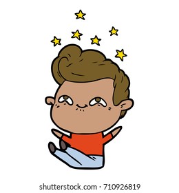 cartoon excited man