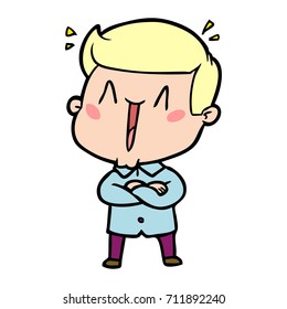 cartoon excited man