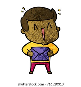 cartoon excited man
