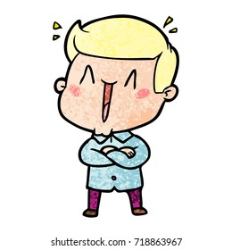 cartoon excited man