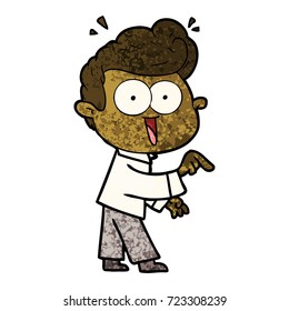 cartoon excited man