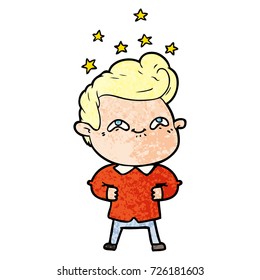 cartoon excited man