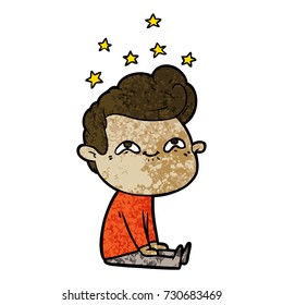 cartoon excited man