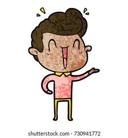 cartoon excited man