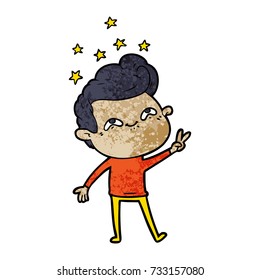 cartoon excited man