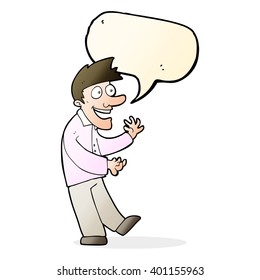 un hombre con burbuja de habla