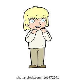 cartoon excited person
