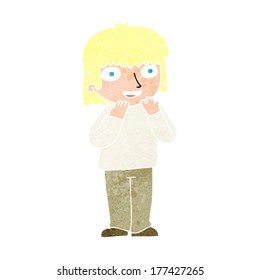 cartoon excited person