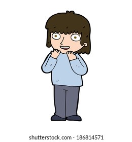 cartoon excited person