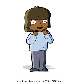 cartoon excited person