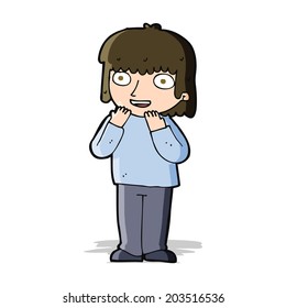 cartoon excited person