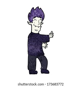 cartoon excited vampire
