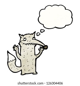 Cartoon aufgeregter Wolf