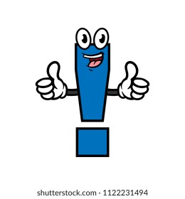 Cartoon Exclamation Mark Character