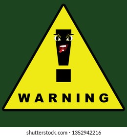 Cartoon Exclamation Sign or Mark
