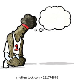 cartoon exhausted marathon runner