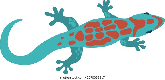 Cartoon exotic amphibian vector illustration